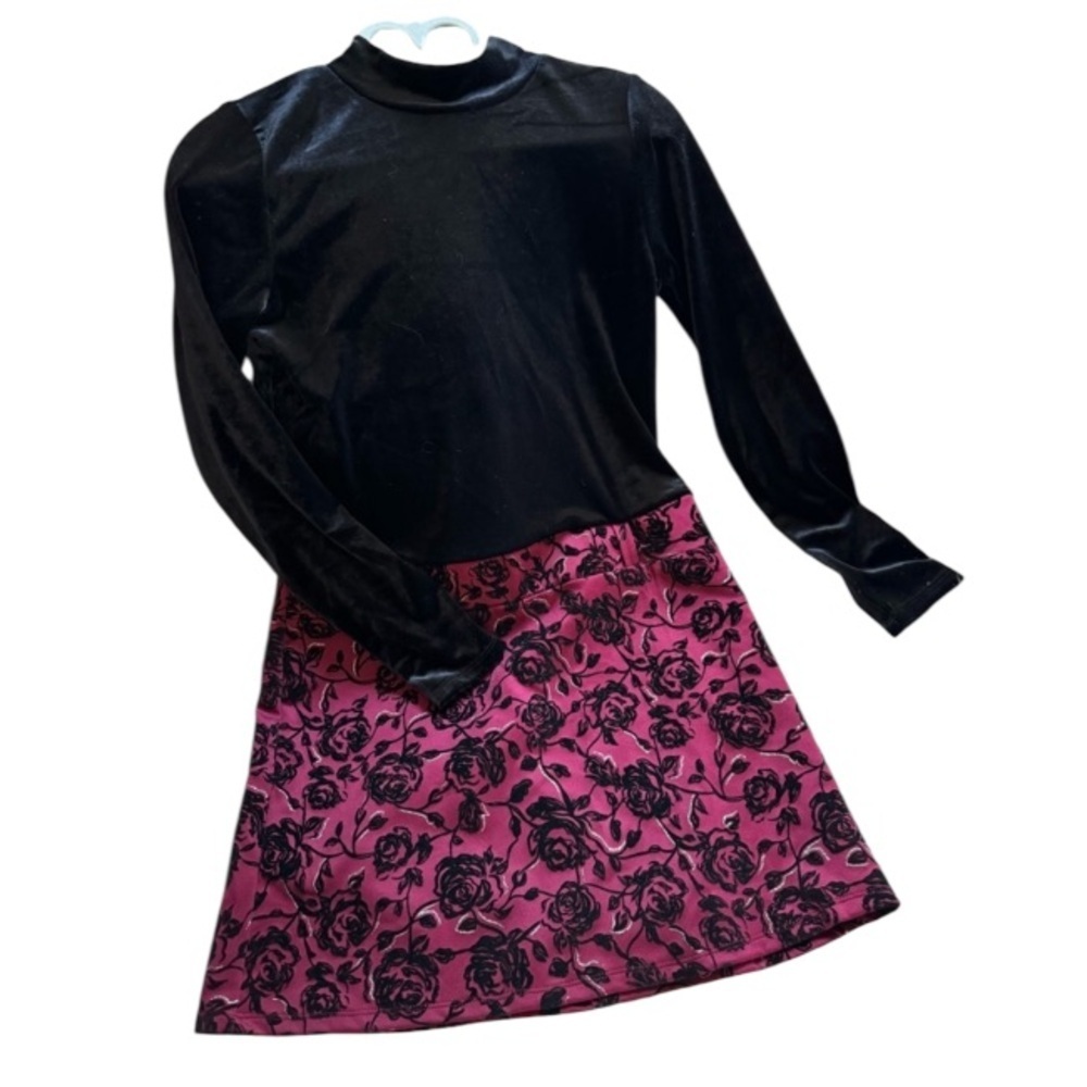 37. Girls Velour Holiday Dress by Knitworks XL